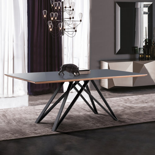 Orren Ellis Evelin MidCentury Dining Table & Reviews Wayfair